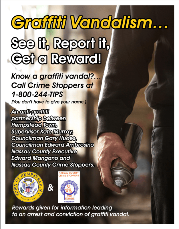 Hempstead Town Nassau County Task Force Against Graffiti Elmont Excelsior