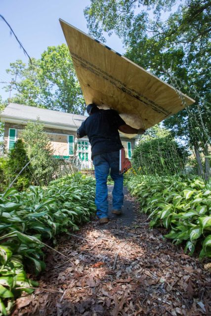 A house is boarded up in Babylon on Aug. 26, 2014. (Photo courtesy of Newsday's Jeffrey Basinger.)