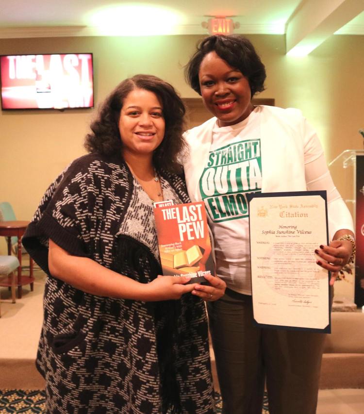 assemblywoman michaelle solages sophia sunshine vilceus author the last pew elmont excelsior